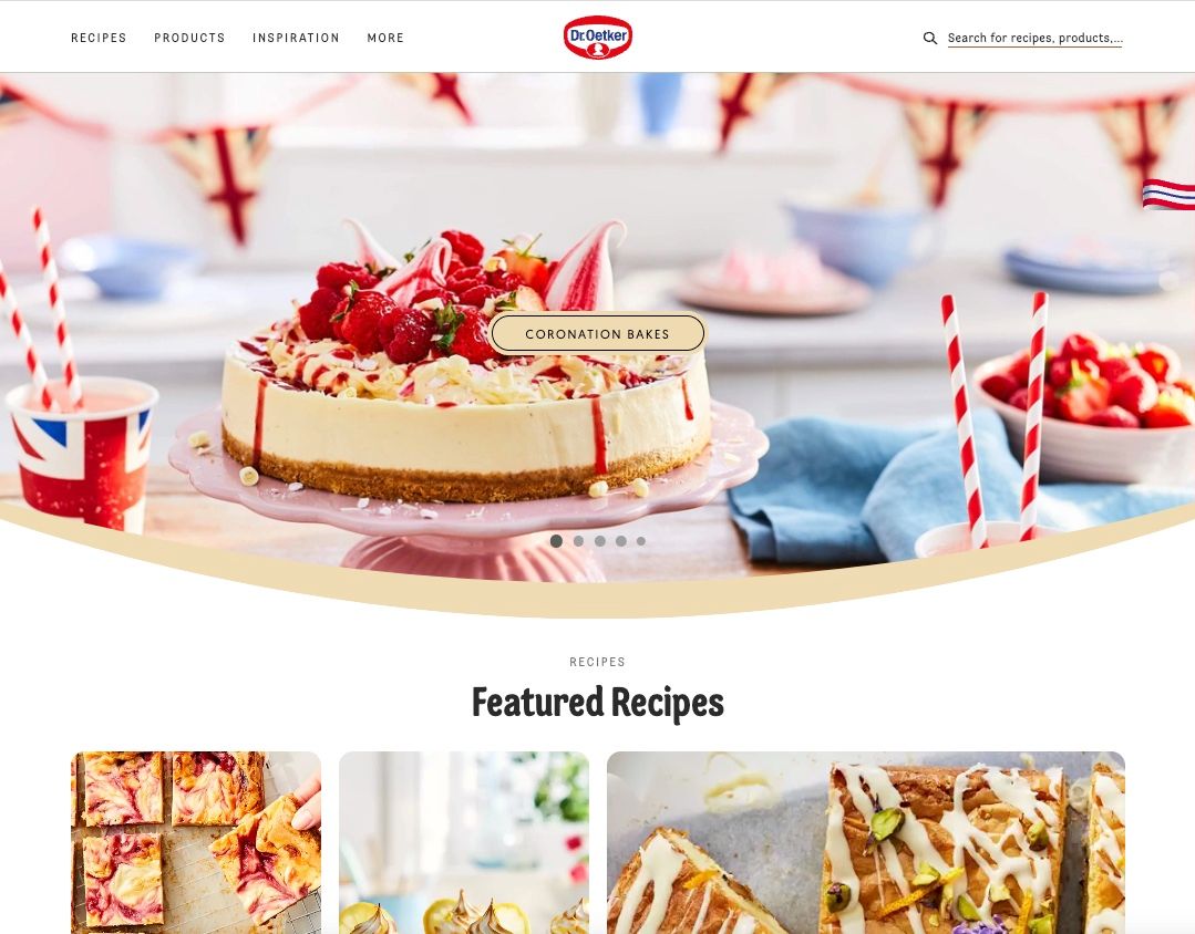 Dr Oetker homepage